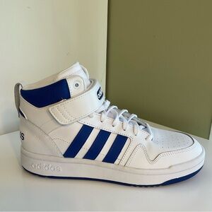 NWT Adidas Postmove Mid Basketball Shoe Blue/White Men Size 8.5 Sneakers GW5525